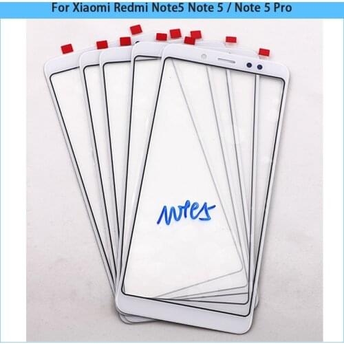 New For Xiaomi Redmi Note 5 Touch Screen LCD Display Front Glass Panel Note5 Note 5 Pro Outer Glass Screen Lens Replacement
