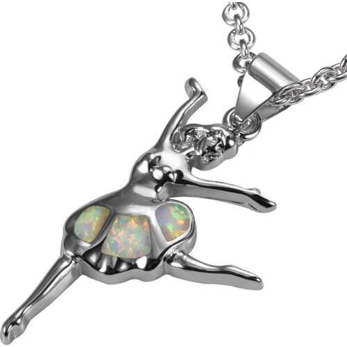 White Fire Opal 925 Sterling Silver Pendant P256