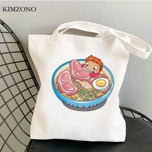 Ponyo on the Cliff Studio Ghibli shopping bag bolso bolsas de tela bag boodschappentas bolsa compra sac cabas cabas