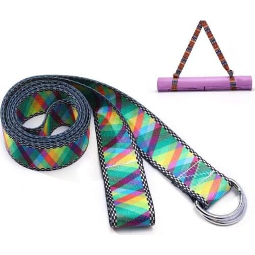 Yoga mat straps Fashion printing surface thickening non-slip multifunctional high-density stretch band Gym yoga mat accessories