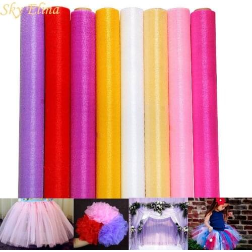 48CMx5M Tulle Roll Crystal Fabric Organza Tulle Roll Spool Wedding Decoration Birthday Party Kids Baby Shower car decoration 7Z