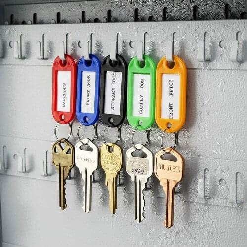 10 Colour lanyard for keys Card Key Holder Keychain ID Label Key rings Name Cards Office Accessories organizer desk