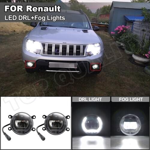 LED DRL Daytime Running Fog Lamp Assembly For Renault Clio 3 Twingo Megane 2 Kangoo Laguna 2 Master Jeep Grand Cherokee Foglight