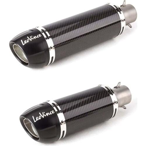 TKOSM LeoVince Motorcycle Exhaust 51mm Inlet Universal Motorbike Muffler Silencer Real Carbon Fiber Pipe For Suzuki GSR600 Z750