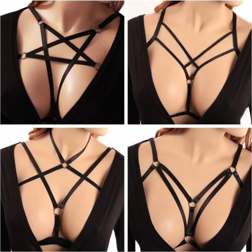 Sweet Polyester Chest Harness For Women Girl Body Cage Bra Sexy Gothic Lingerie Adjustable Breast Bondage Crop Tops Bdsm Clothes