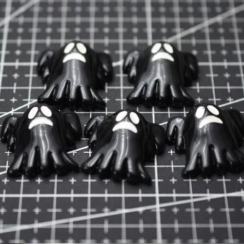 1pcs/lot resin flat back Halloween black ghost 25mm Cabochons Scrapbooking Hair Bow Center DIY Christmas decration C103-9