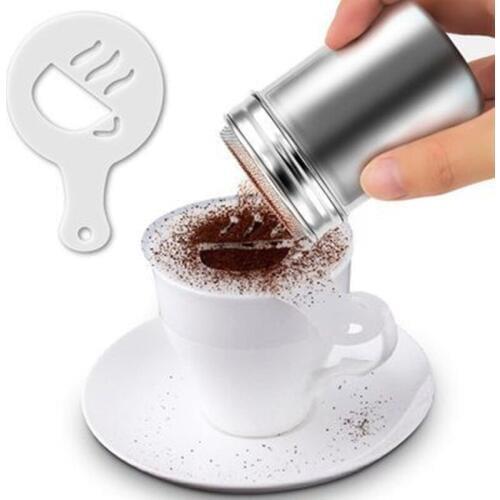2020 Band Cappuccino Mold Fancy Coffee Printing Model Foam Spray Cake Stencils Powdered Sugar Chocolate​ Cocoa Coffee Printing