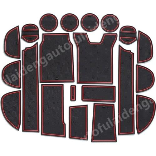 21pcs FOR Lexus RX350 RX450H 2016-2019 Interior Non-slip Door Slot Pad Water Cup Holder Mats Car Accessories