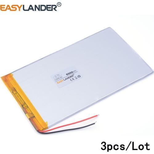 3pcs /Lot 5000mAH 3284145 lithium Li ion polymer rechargeable battery for tablet pc 7 inch 8 inch 9inch Power bank