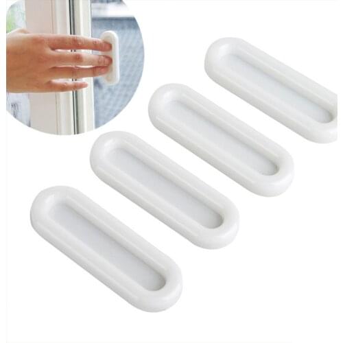4Pcs/Set Adhesive Door Handles Open Sliding Door Handles Window Cupboard Cabinet Drawer Push-pull Door Assistant Children Safety