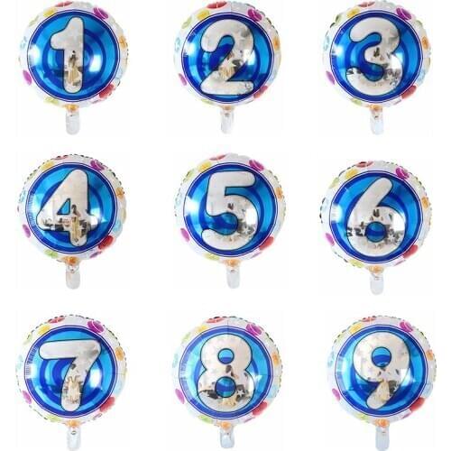 50pcs 18inch Foil Helium Balloons Happy Birthday Number Balloon Wedding Birthday Party Decoration Baby Shower Decor Air Globos