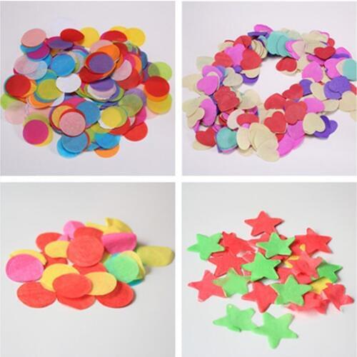 15g 26mm Round Stars Heart Tissue Paper Colors Marriage Confetti Wedding Anniversary Party Birthday Table Scatters Sprinkles