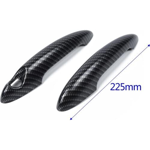 For MINI Cooper S R50 Car Door Handle Covers Black 2pcs ABS Plastic Kit Durable