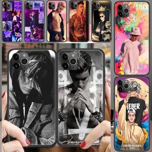 Justin Bieber Phone Case Cover Hull For iphone 5 5s se 2 6 6s 7 8 12 mini plus X XS XR 11 PRO MAX black trend hoesjes fashion