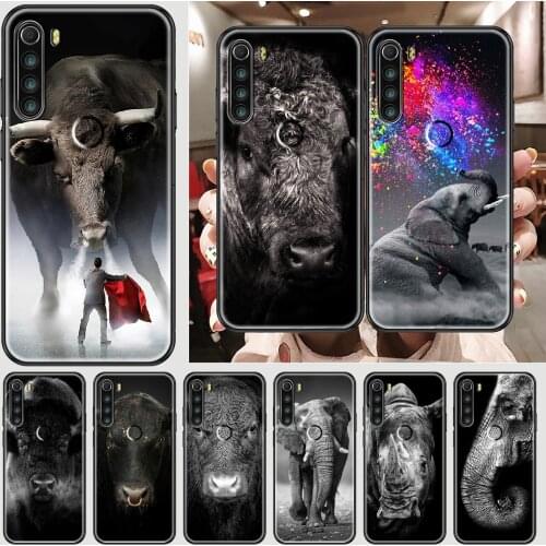 Bull Elephant Phone case For Xiaomi Redmi Note 7 7A 8 8T 9 9A 9S K30 Pro Ultra black tpu Etui soft shell trend waterproof