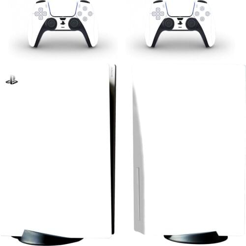 Pure White Color PS5 Disc Skin Sticker Protector Decal Cover for PlayStation 5 Console & Controller PS5 Skin Sticker Vinyl