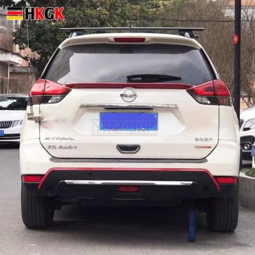 For nissan Rogue X-Trail 2014-2021 Colorful Rear Boot Trunk Lid Middle Spoiler Wing Back Boot Lip Cover Car Styling