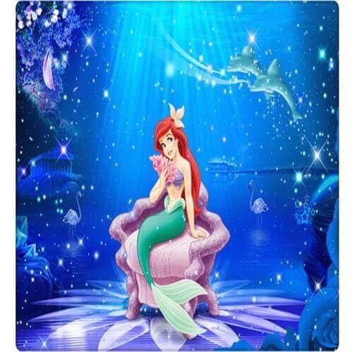 Photography Background Sea World Meramid Vinyl Backdrops for Photography Princess Birthday Photo Studio Props Custom Fotografia