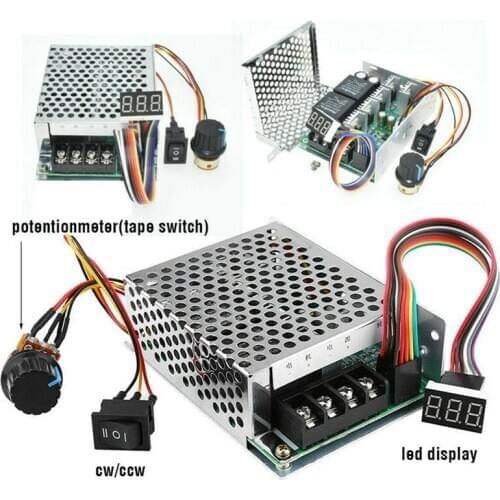 DC10-55V 60A 5000W Reversible DC Motor Speed Controller PWM Control Soft Start Adjustable drive module