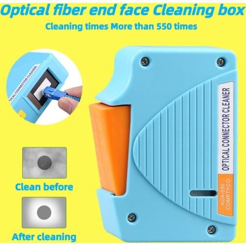 Fiber End Face Cleaning Box SC/FC/LC/ST connector cleaner tool Fiber Wiping Tools Fiber flange cleaner pigtail cleaning cassette