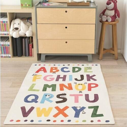 Rainbow English Letter Play Mat Crawling Pad For Kids Room Bedroom Home Baby Kids Crawl Area Rug Carpet Decoration 100x150cm