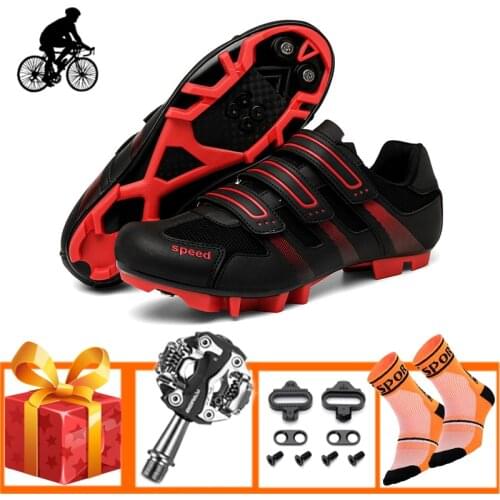 Cycling Sneakers Male Zapatillas Ciclismo Mtb Flat Shoes Outdoor Self-locking Breathable Athletic Racing Bicycle Shoes Footwear