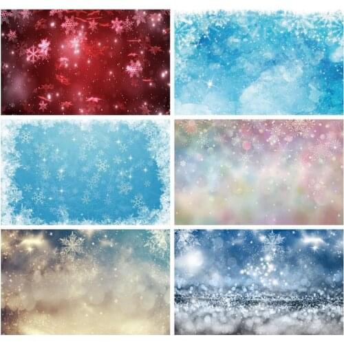 Laeacco White Snowflake Sequins Light Bokeh Winter Christmas Birthday Photo Background Photographic Backdrop For Photo Studio