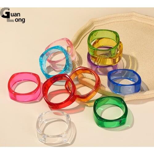 Fashion Trendy Transparent Acrylic Resin Womens Bangle 2021 Bohemian Bracelet Sports Summer Jewelry Girls Accessories Wholesale