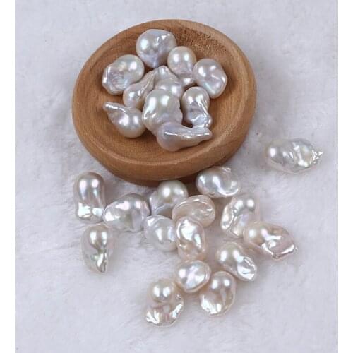 11-14mm Small Size White Baroque Pearl Loose Bead No Hole Real Fine Natural Freshwater Pear For Jewelry Making