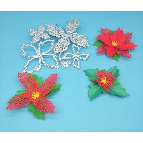 New Christmas, Christmas Flower Metal Cutting Die Scrapbook, Carved Mail, Paper Card Album Decoration