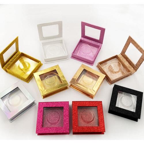 Bulk 10/pack wholesale false eyelash packaging box lash boxes packaging custom logo faux mink lash fake strips square case empty