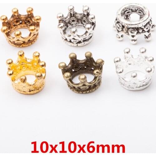 Wholesale 35 pcs quality Crown Pendant Alloy DIY Fashion charm Bracelet Necklace Jewelry Accessories 5620