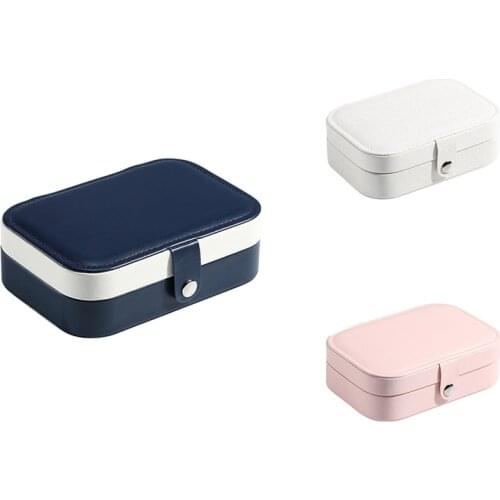 Portable Travel PU Leather Jewelry Storage Box Storage Bag Earrings Necklace Ring Jewelry Box
