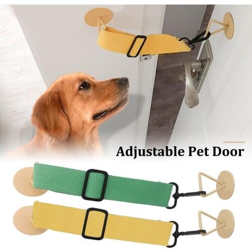 Adjustable Dog Door Straps Punch Free Pet Doorstop Convenient Simple Cat Door Stop For Pet Keep Away