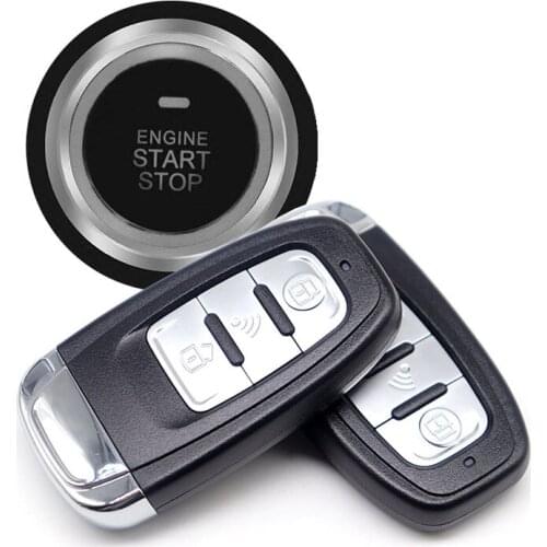Keyless Entry System Remote Engine Start One Button Start Stop Car Alarm Automation PKE Central Locking Smart Key Control Kit