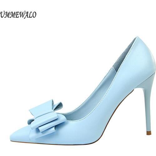 UMMEWALO High Heels Shoes Women Patent Leather Pointed Toe Pumps Women Super High Shoes Ladies Shoes New 9219-33