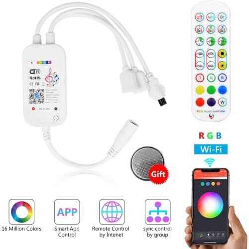 WiFi Smart Controller RGB for Android App/Remote LED Strip Light Control Alexa Google Control DC 12V Home WIFI Smart LED Strip