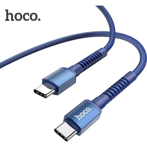 Hoco 2in1 60W USB C To USB Type C Cable PD Fast Charging Support Notebook Charger for iPhone 12 11 Xs Max XR iPad Pro Macbook