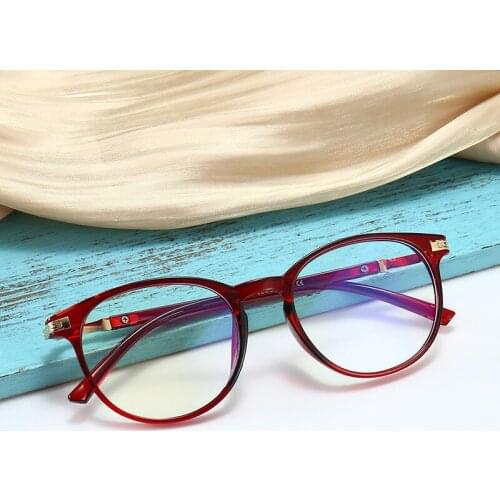 Vintage Round Eyeglasses Frame Women Classic Anti-blue Light Eye Glasses Frames for Men computer gaming Spectacle Frame