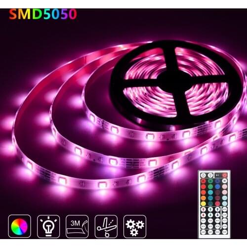 Waterproof LED Strip 220V RGB TV LED Backlight Strip Light Flexible LED Tube Colorful Light Tape Ribbon rgb Lamp Decoration 5050