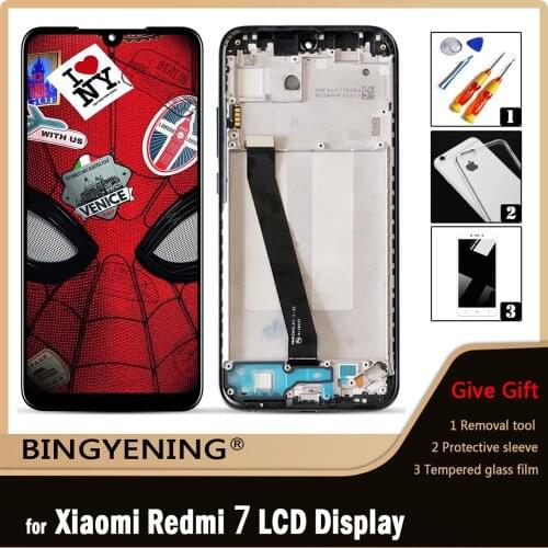 Original For Xiaomi Redmi 7 LCD Display Screen Touch Digitizer Assembly For 6.26 inch Redmi 7 Phone With Frame Replace