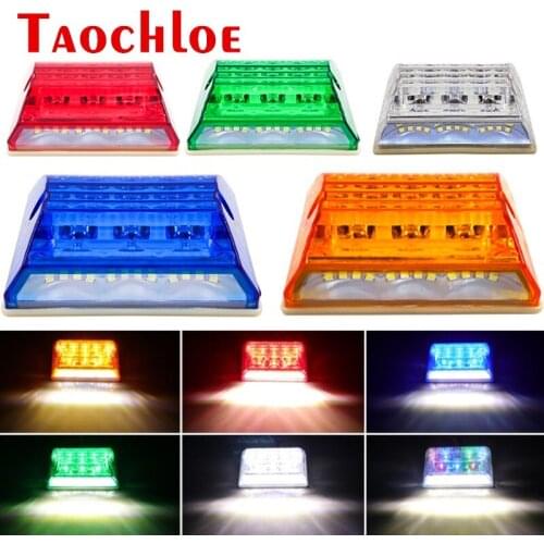 10Pcs 24V Trailer Lights Lighting Side Marker Turn Signal LED Lamp Truck Trailer Boat Clearance Lights Waterproof Red White Blue