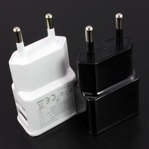 1A Portable Dual USB Power Adapter Mobile Phone Charger Electrical Socket Travel Smart Matching Charger Adapter For Smartphone