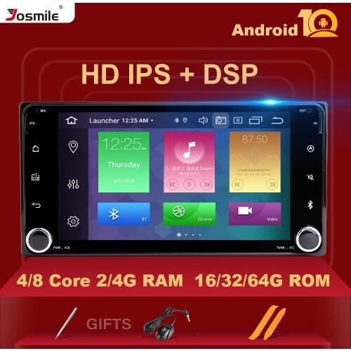 2 din Android 10 AutoRadio Multimedia For Toyota Land Cruiser 100 200 Prado 120 150 Rush Corolla Hiace Yaris HiluxGPS Navi DSP4G