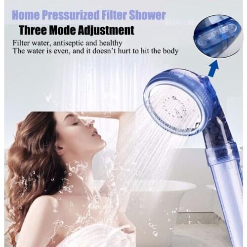 3 Modes Water Outlet Shower Head Residual Chlorine Removal PP Sediment Cartridge Filtered Shower Head Filter Pure Shower