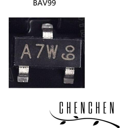 50pcs/lot BAV99 A7 A7W SOT-23 0.2A/70V SOT23 SOT 100% New Original