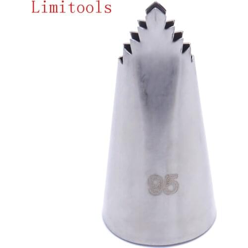 #95 Leaves Tube Decorating Tip Icing Fondant Piping Nozzles Pastry Tools Stainless Steel Flower Tips Dessert Decorator Free Ship