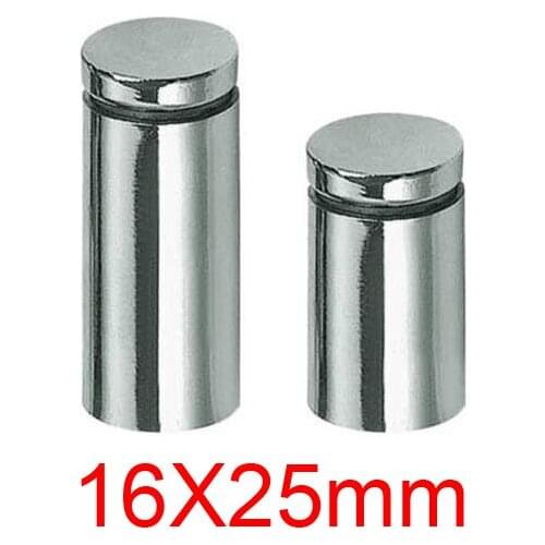 16mm diameter 25mm length Acrylic sheet nail, Stainless Steel Advertising Nail Screw, 16X25mm standoff pins, hollow & brush