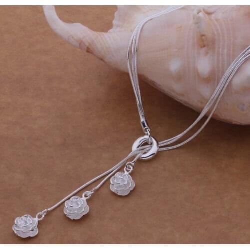 AN497 Trendy wholesale Necklace, fashion jewelry Tai chi three flower necklace /btwaklda grsapiza