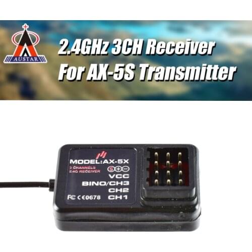 AUSTAR AX-5S 2.4GHz 3CH Receiver RC Upgrade Space Parts RC Car Boat AUSTAR AX5-S Transmitter for TRX4 Axial SCX10 D90 RC Car